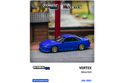 Tarmac Works Global64 VERTEX Silvia S14 Blue Metallic 1:64 (ONLINE ORDER ONLY)
