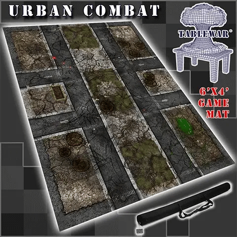 60x44" 'Urban Combat' F.A.T. Mat Battle Gaming Mat (ONLINE ORDER ONLY)