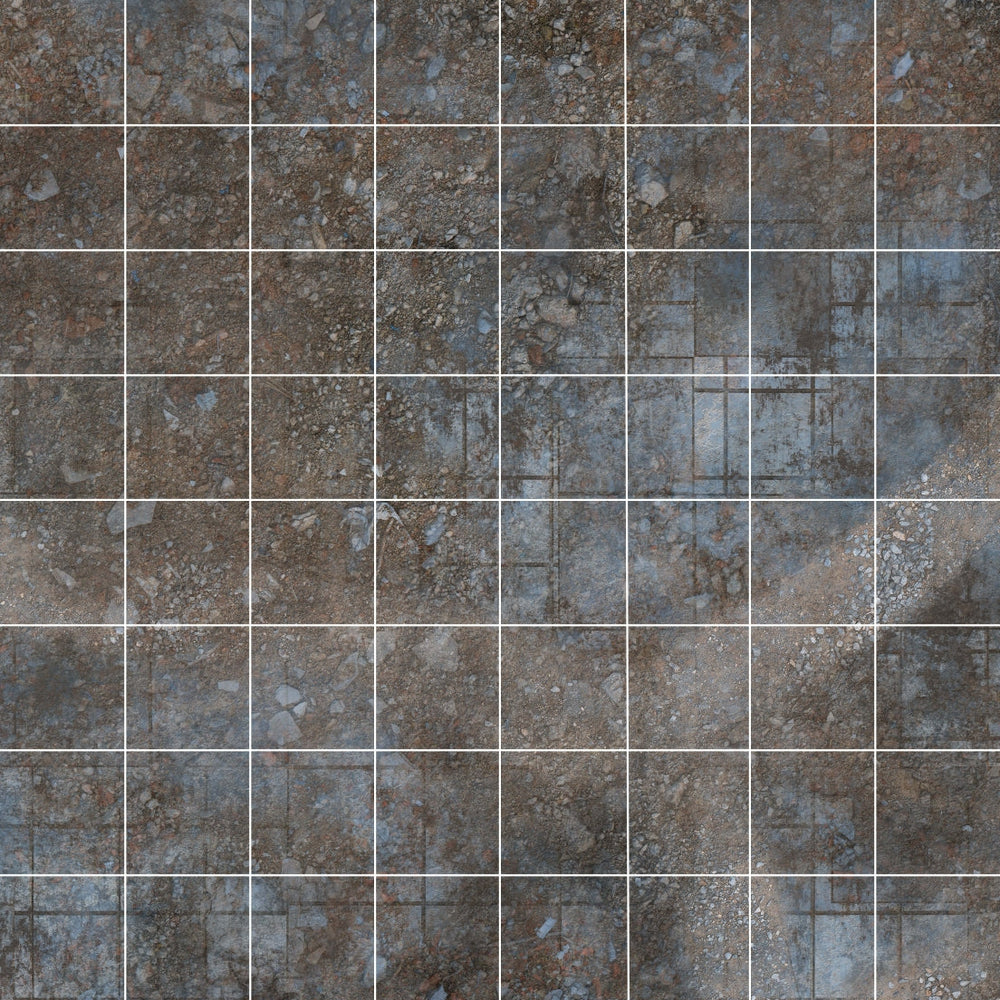 Sci-Fi Skirmish Premium - 24x24 with 3" Grid - Double Sided Neoprene Mat with Bag