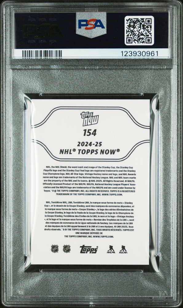 Graded 2024 Topps Now Alex Ovechkin #154 Stickers Blue Ice /10 Hockey Card PSA 9 Mint