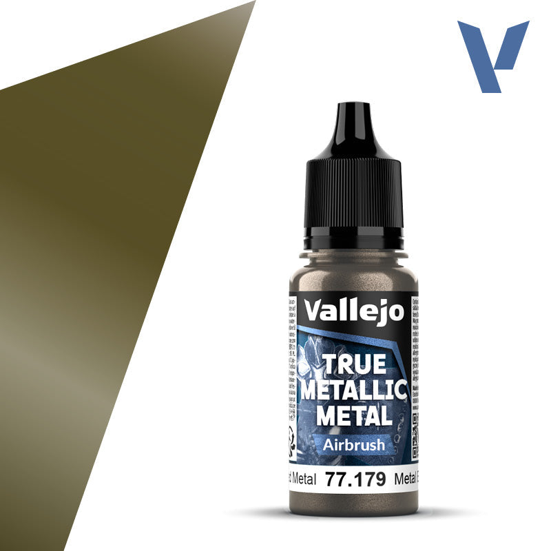 Vallejo True Metallic Metal: Aged Metal - Airbrush (18 ml)