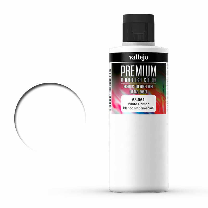 VAL63061 White Acrylic Primer 200ml Bottle Vallejo (ONLINE ORDER ONLY)