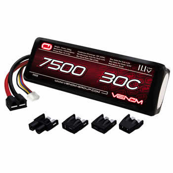 VEN-1552BAT 30C 3S 7500Mah 11.1 Volt Lipo by Venom (ONLINE ORDER ONLY)