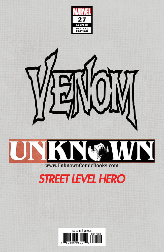 VENOM #27 UNKNOWN COMICS TYLER KIRKHAM EXCLUSIVE SECRET VAR (08/12/2020) (ONLINE ORDER ONLY)