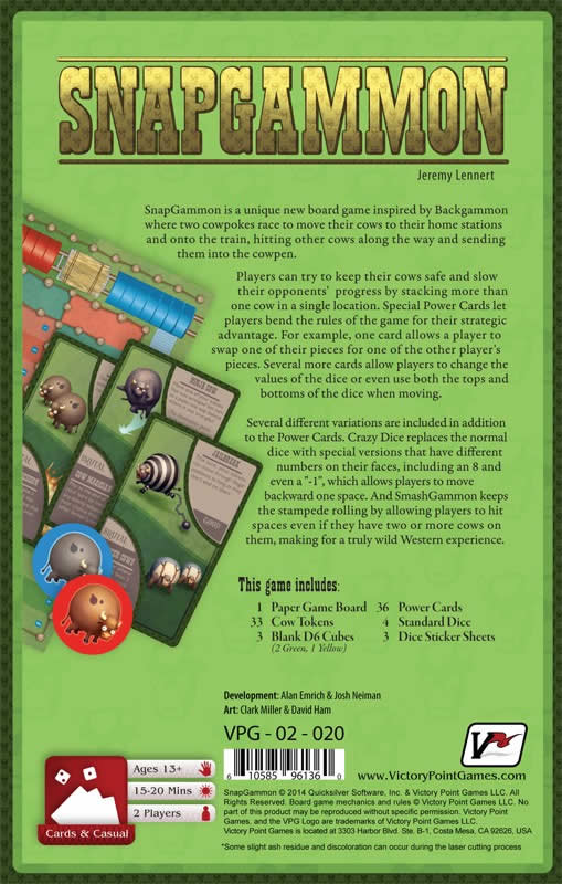 VPG02020 Snapgammon Board Game Victory Point (ONLINE ORDER ONLY)
