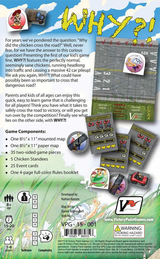 VPG15001 WHY 2nd Edition Board Game Victory Point Games (ONLINE ORDER ONLY)