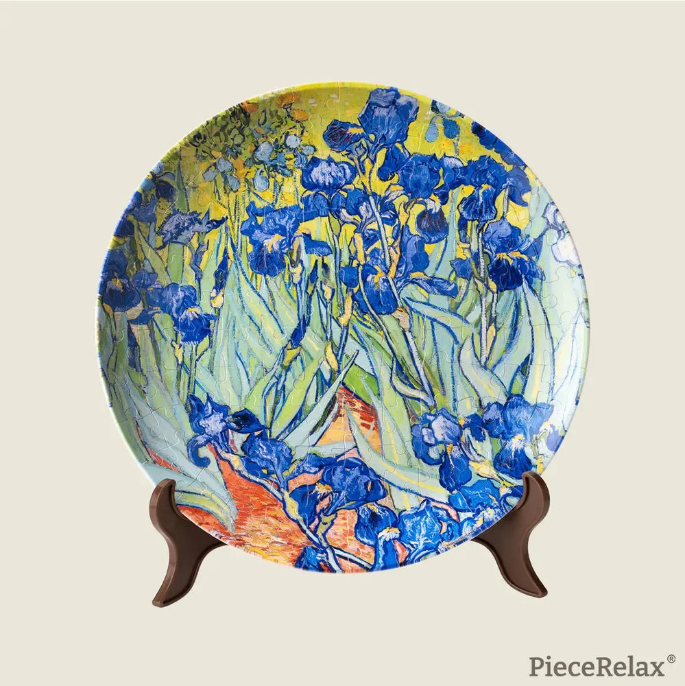 Van Gogh Irises Plate 124 Piece 3D Plastic Jigsaw Puzzle PieceRelax (ONLINE ORDER ONLY)