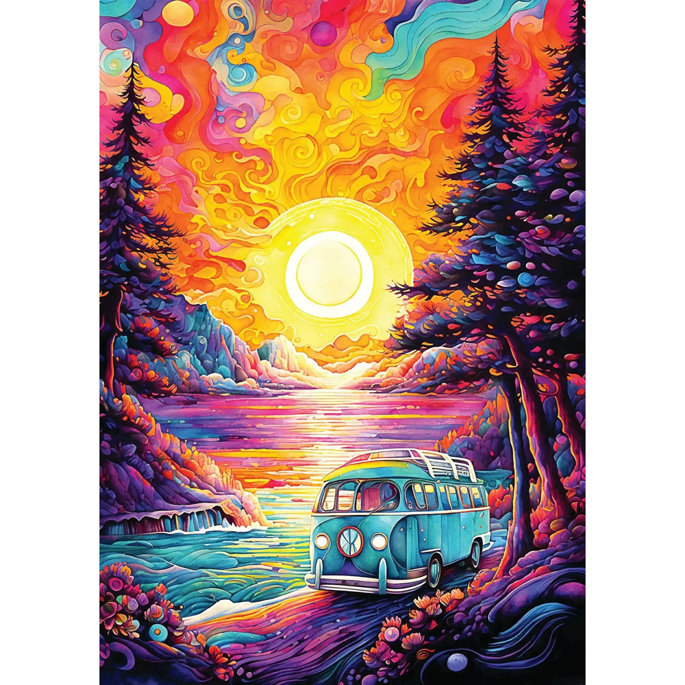 Van Life at the Beach 1000 Piece Jigsaw Puzzle Enjoy (ONLINE ORDER ONLY)