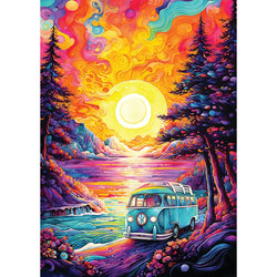 Van Life at the Beach 1000 Piece Jigsaw Puzzle Enjoy (ONLINE ORDER ONLY)