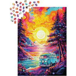 Van Life at the Beach 1000 Piece Jigsaw Puzzle Enjoy (ONLINE ORDER ONLY)