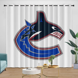 Vancouver Canucks Curtains Blackout Window Drapes Room Decoration (Online Order Only)