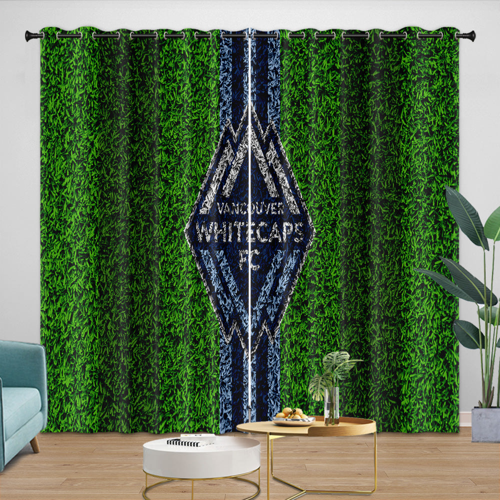 Vancouver Whitecaps FC Curtains Blackout Window Drapes Room Decoration (Online Order Only)