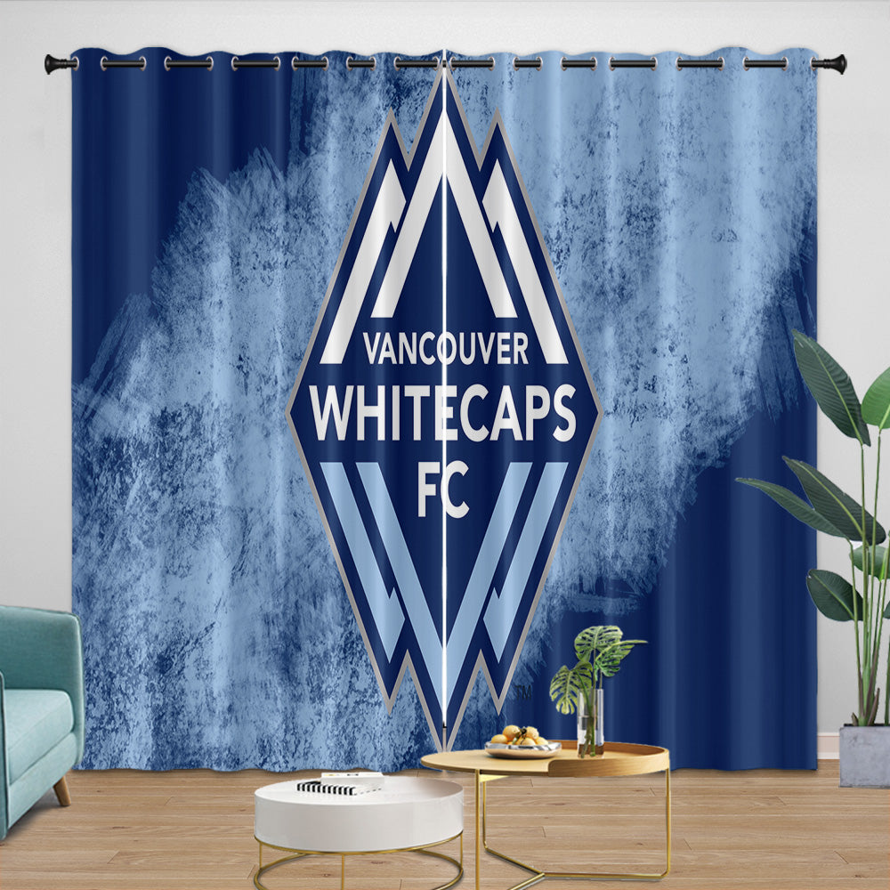 Vancouver Whitecaps FC Curtains Blackout Window Drapes Room Decoration (Online Order Only)