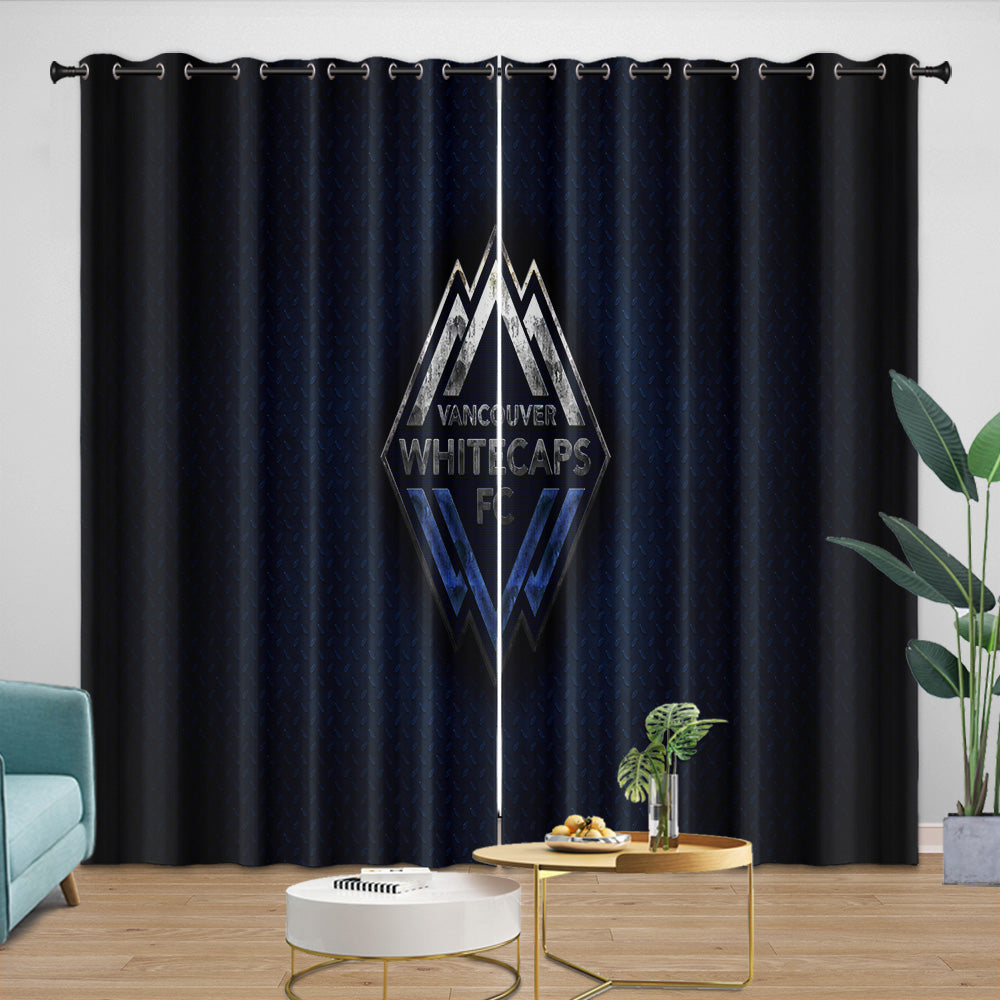 Vancouver Whitecaps FC Curtains Blackout Window Drapes Room Decoration (Online Order Only)