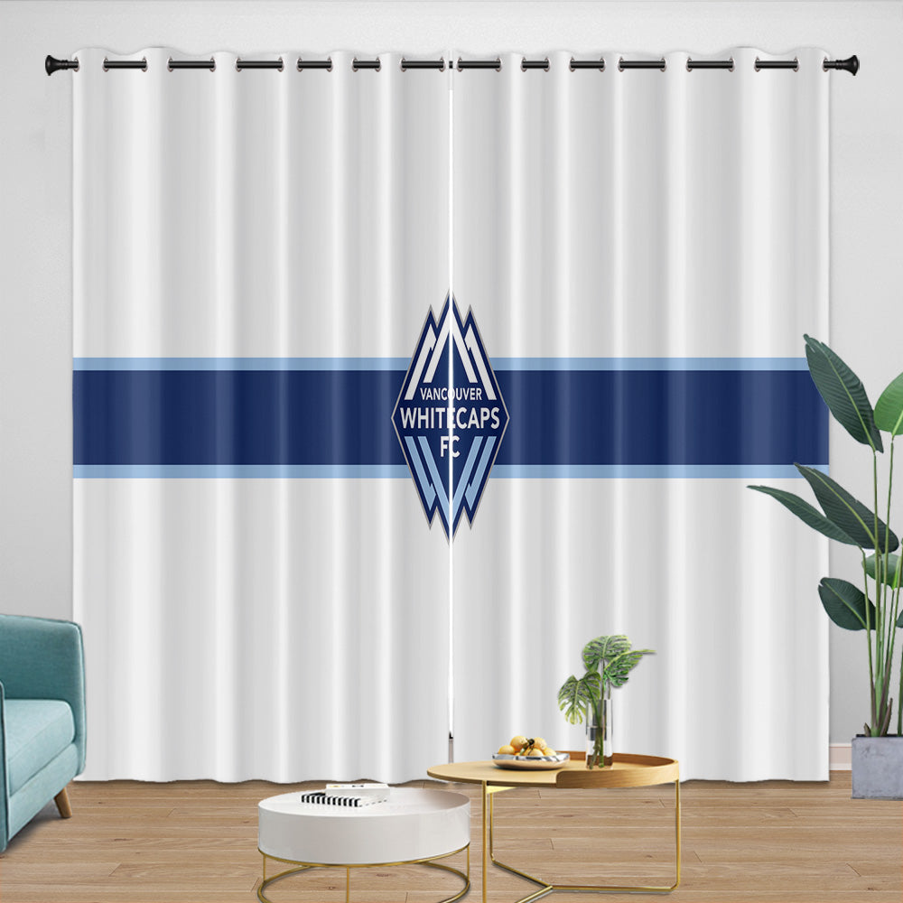 Vancouver Whitecaps FC Curtains Blackout Window Drapes Room Decoration (Online Order Only)