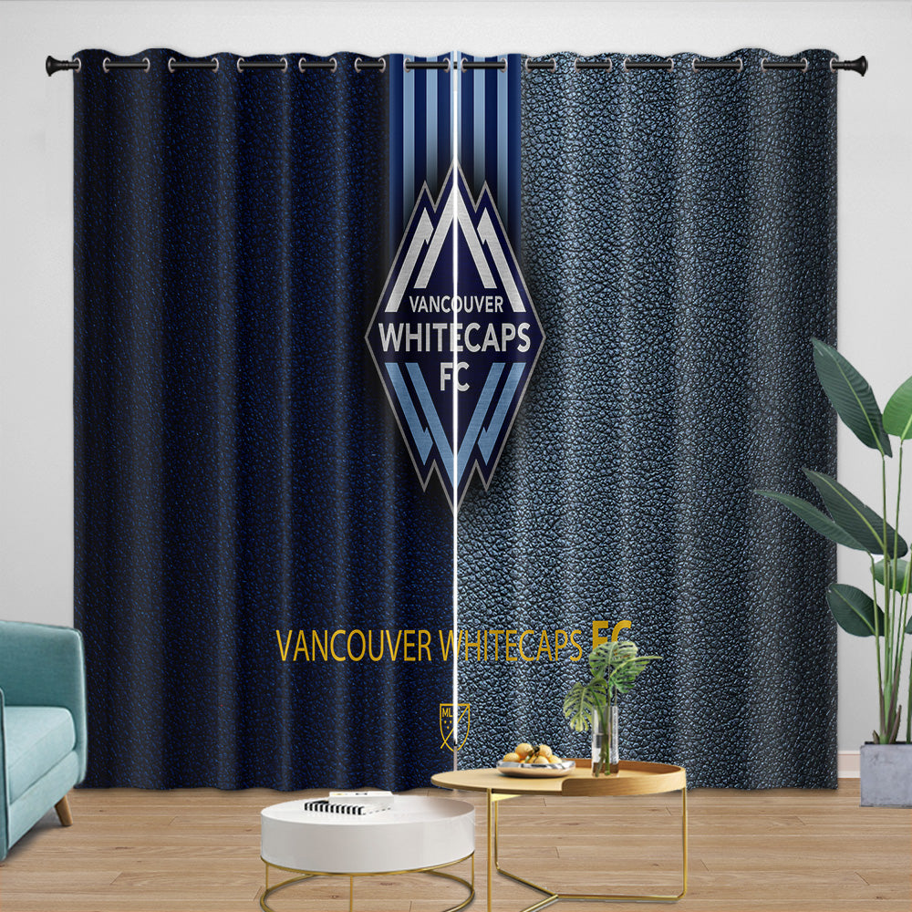 Vancouver Whitecaps FC Curtains Blackout Window Drapes Room Decoration (Online Order Only)