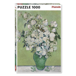 Vase with White Roses 1000 Piece Jigsaw Puzzle Piatnik
