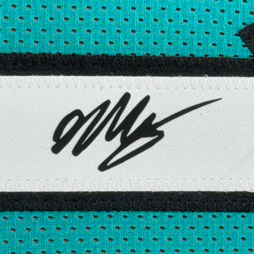 Framed Facsimile Autographed Victor Wembanyama San 35x39 Antonio Teal Retro Reprint Laser Auto Basketball Jersey (ONLINE ORDER ONLY)