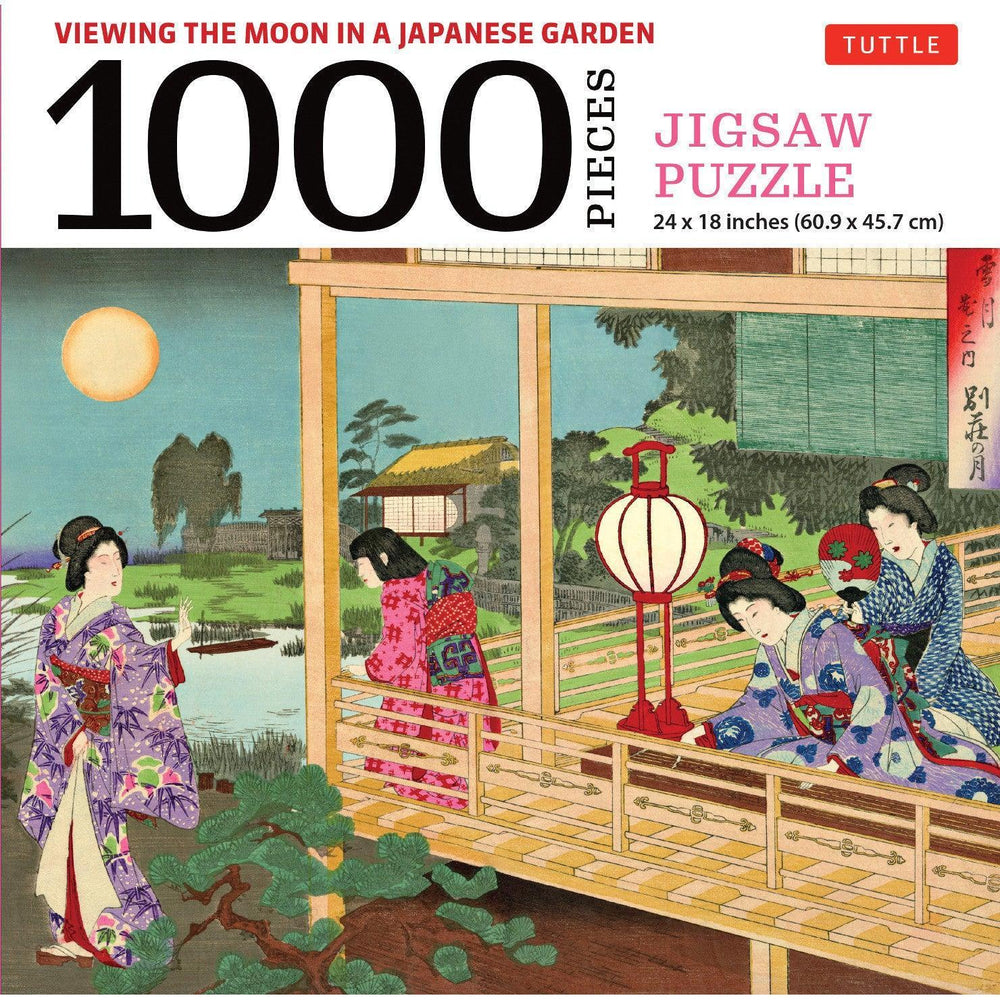 Viewing the Moon in a Japanese Garden 1000 Piece Jigsaw Puzzle Tuttle (ONLINE ORDER ONLY)