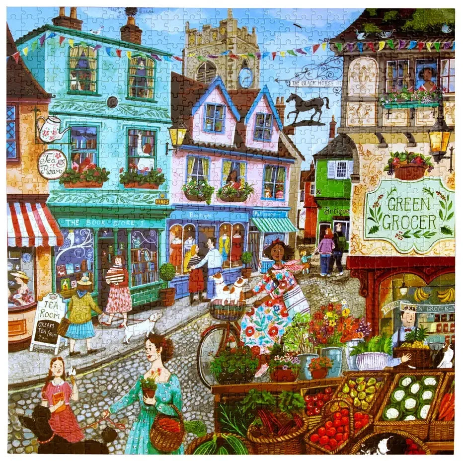 Village by the Sea 1000 Piece Jigsaw Puzzle eeBoo (ONLINE ORDER ONLY)