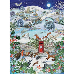 Village on a Winter Night 1000 Piece Jigsaw Puzzle Cobble Hill