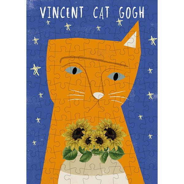 Vincent Cat Gogh 99 Piece Mini Jigsaw Puzzle Happily (ONLINE ORDER ONLY)