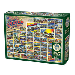 Vintage American Postcards 1000 Piece Jigsaw Puzzle Cobble Hill (ONLINE ORDER ONLY)