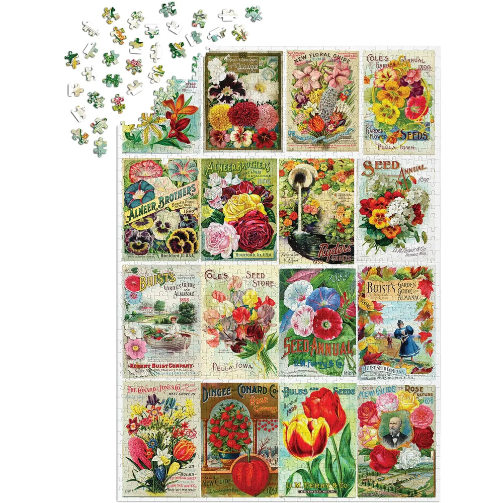 Vintage Flower Seed Packets 1000 Piece Jigsaw Puzzle Enjoy (ONLINE ORDER ONLY)