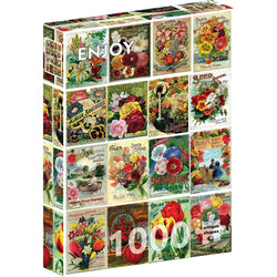 Vintage Flower Seed Packets 1000 Piece Jigsaw Puzzle Enjoy (ONLINE ORDER ONLY)