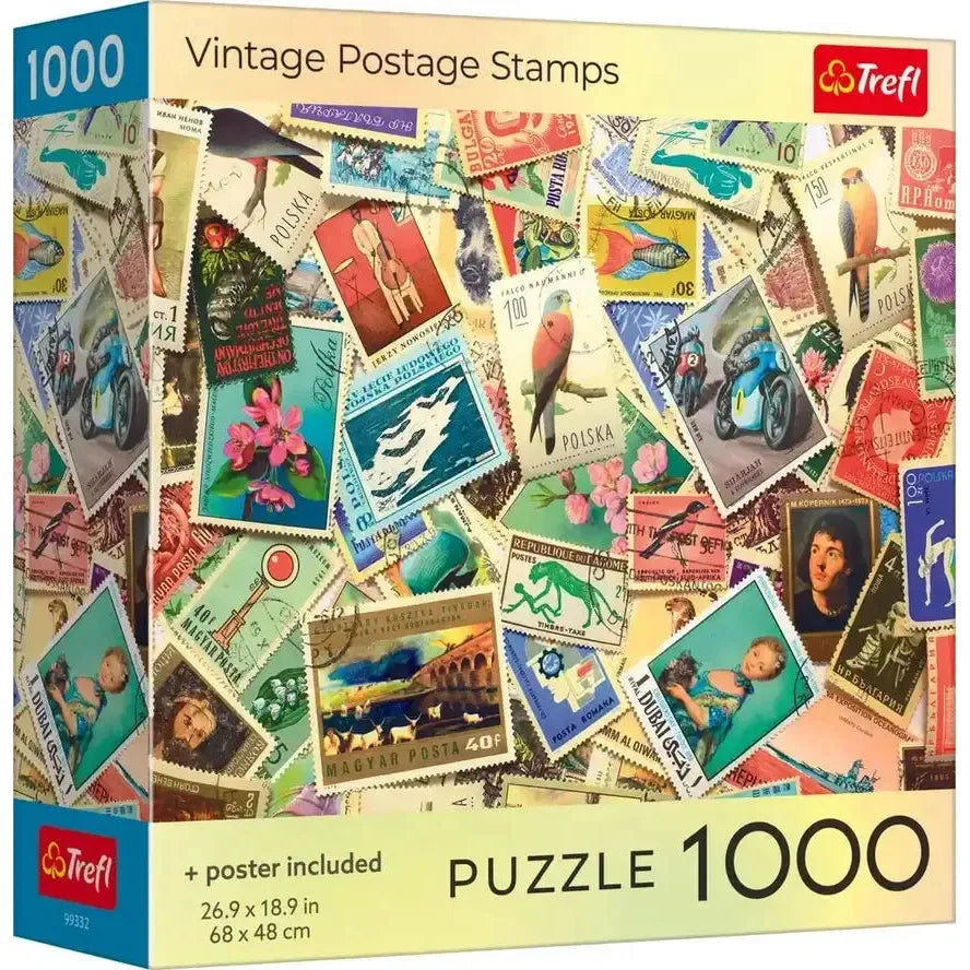 Vintage Postage Stamps 1000 Piece Jigsaw Puzzle Trefl (ONLINE ORDER ONLY)