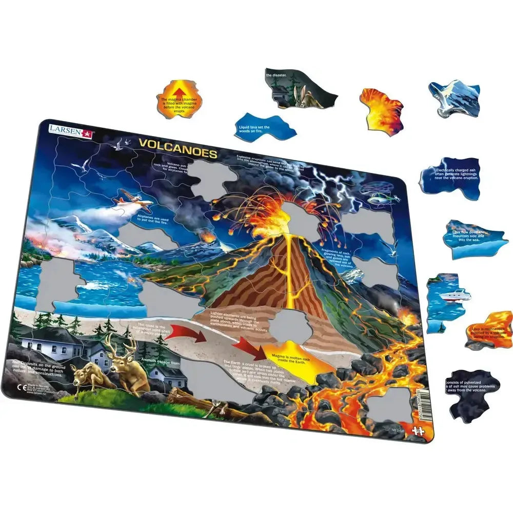 Volcanoes 70 Piece Tray Jigsaw Puzzle Larsen (ONLINE ORDER ONLY)