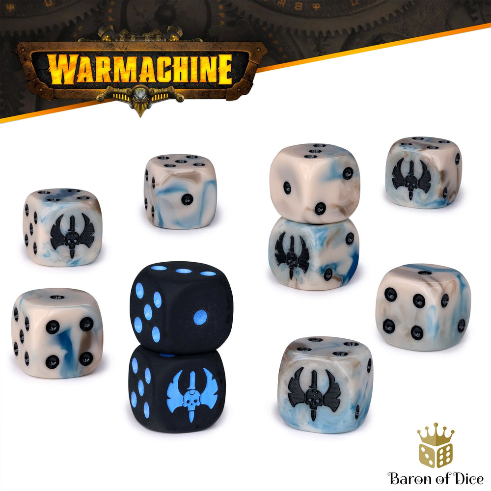 Warmachine: Cygnar Gravediggers Official Dice Set (ONLINE ORDER ONLY)