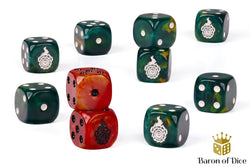 Warmachine: Southern Kriels, Fire Tongue Warriors Official Dice Set (ONLINE ORDER ONLY)