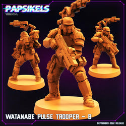 3D Printed Papsikels Cyberpunk Sci-Fi Watanabe Pulse Trooper Set - 28mm 32mm (Online Only)