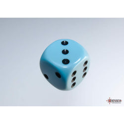 WCX25666E6 Blue Pastel Dice with Black Pips D6 16mm (5/8in) Pack of 6 (ONLINE ORDER ONLY)