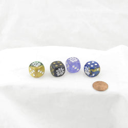 WCXCV0130E4 Sick Dice Assorted Colors with Pips 16mm (5/8in) D6 Pack of 4 (ONLINE ORDER ONLY)