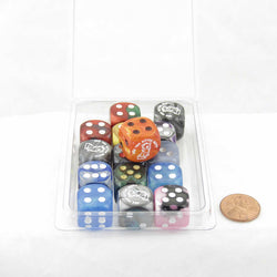 WCXCV0135E15 Are You Kitten Me Dice Assorted Colors with Pips 16mm (5/8in) D6 Pack of 15 (ONLINE ORDER ONLY)