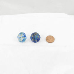WCXPN1056E2 Oceanic Nebula Luminary Dice Gold Numbers 16mm (5/8in) D10 Set of 2 (ONLINE ORDER ONLY)