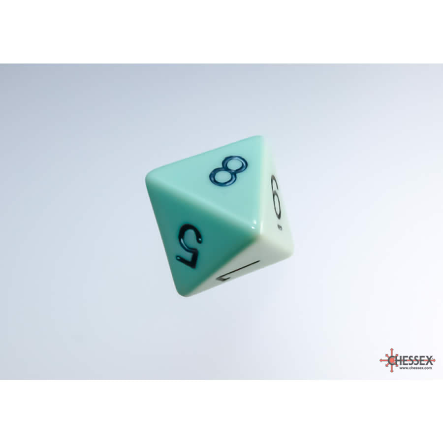 WCXPQ0865E4 Green Pastel Dice with Black Numbers D8 Aprox 16mm (5/8in) Pack of 4 (ONLINE ORDER ONLY)