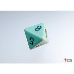 WCXPQ0865E4 Green Pastel Dice with Black Numbers D8 Aprox 16mm (5/8in) Pack of 4 (ONLINE ORDER ONLY)