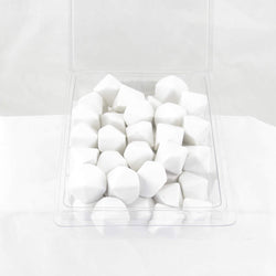 WCXPQ1001AE50 White Blank Opaque Dice D10 Aprox 16mm (5/8in) Pack of 50 (ONLINE ORDER ONLY)
