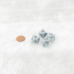 WCXPQ1166E4 Blue Pastel Dice with Black Numbers 10s D10 Aprox 16mm (5/8in) Pack of 4 (ONLINE ORDER ONLY)