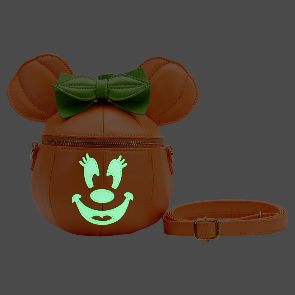 Loungefly: Disney - Glow Face Pumpkin Minnie Figural Cross Body Bag (ONLINE ORDER ONLY)