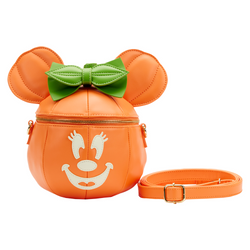 Loungefly: Disney - Glow Face Pumpkin Minnie Figural Cross Body Bag (ONLINE ORDER ONLY)