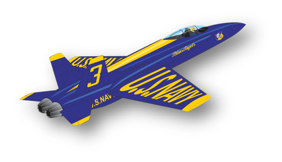 Ultra Blue Angels 3D Nylon Kite, 49 Inches Wide (ONLINE ORDER ONLY)