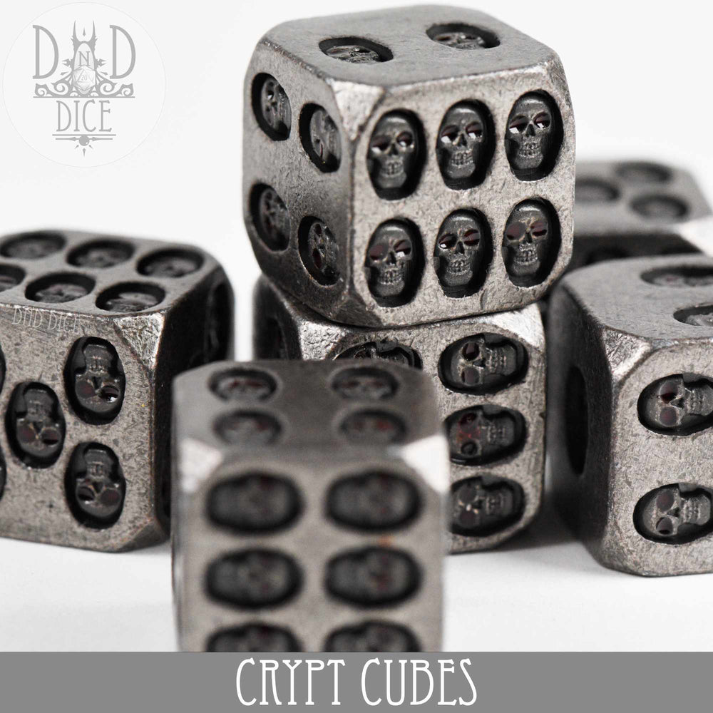 Crypt Cubes 6D6 Metal Dice Set (Online Order Only)
