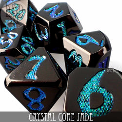 Crystal Core Jade Metal Dice Set (Online Order Only)