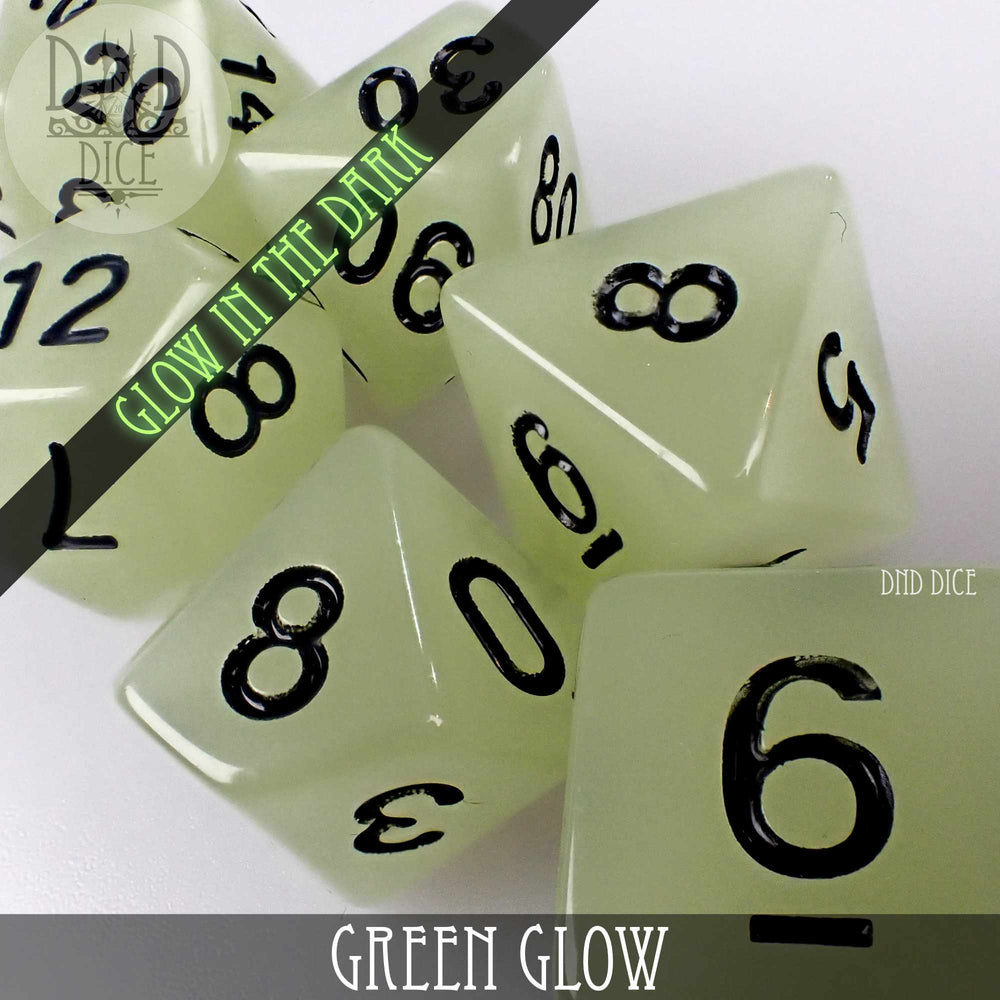 Green Glow in the Dark Dice Set (Online Order Only)