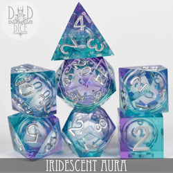 Iridescent Aura Liquid Core Dice Set (Online Order Only)