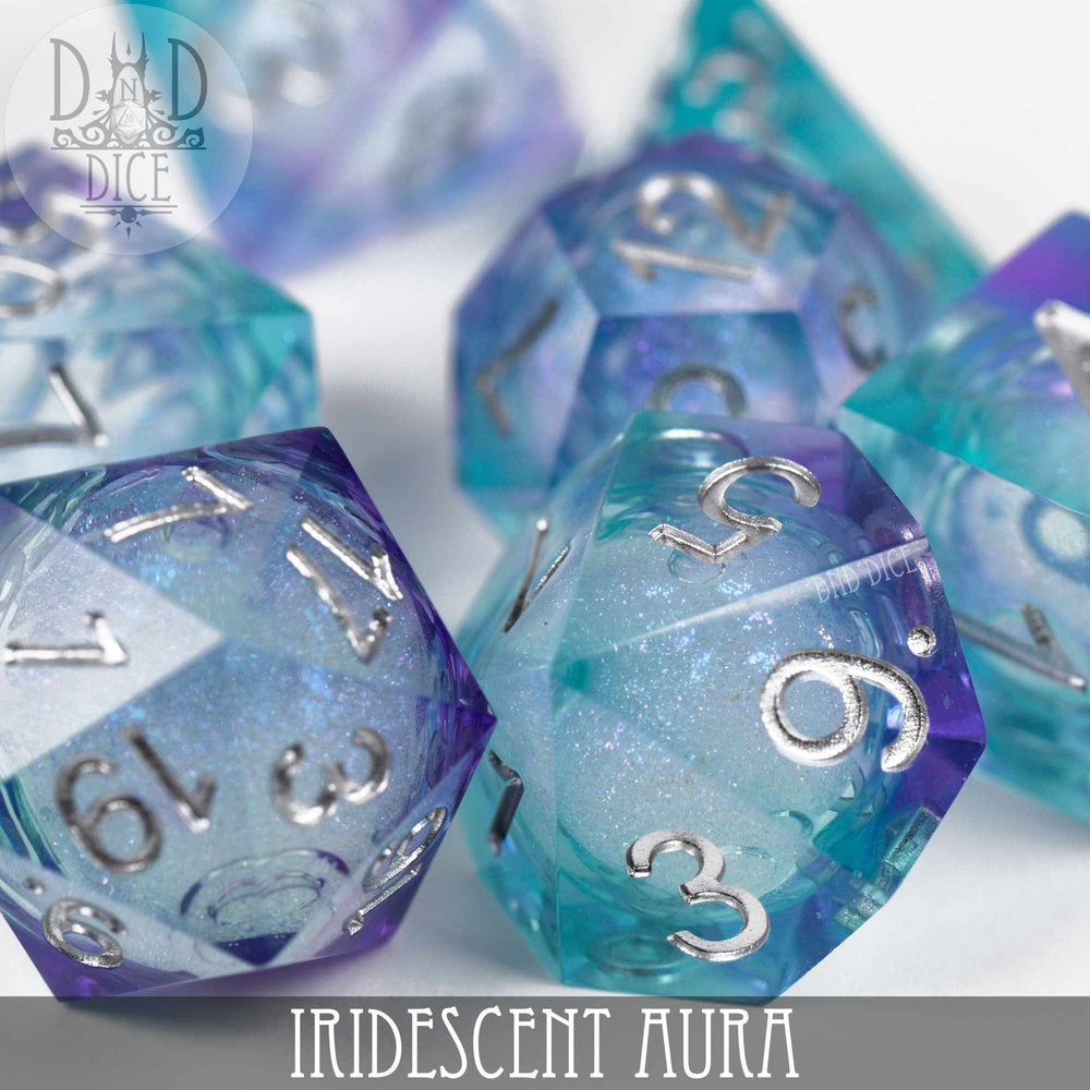 Iridescent Aura Liquid Core Dice Set (Online Order Only)